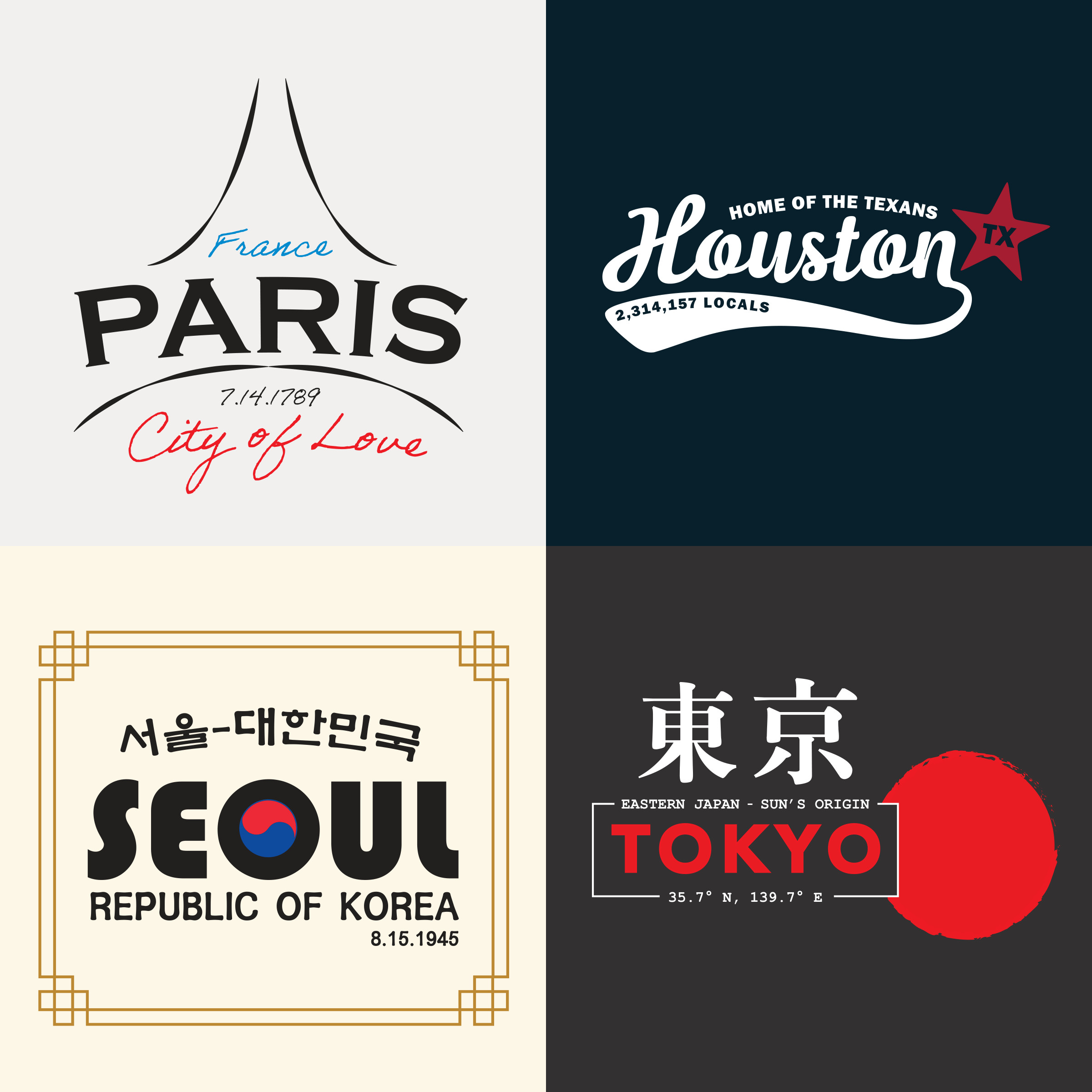 Typographic City Badge Logos Thumbnail